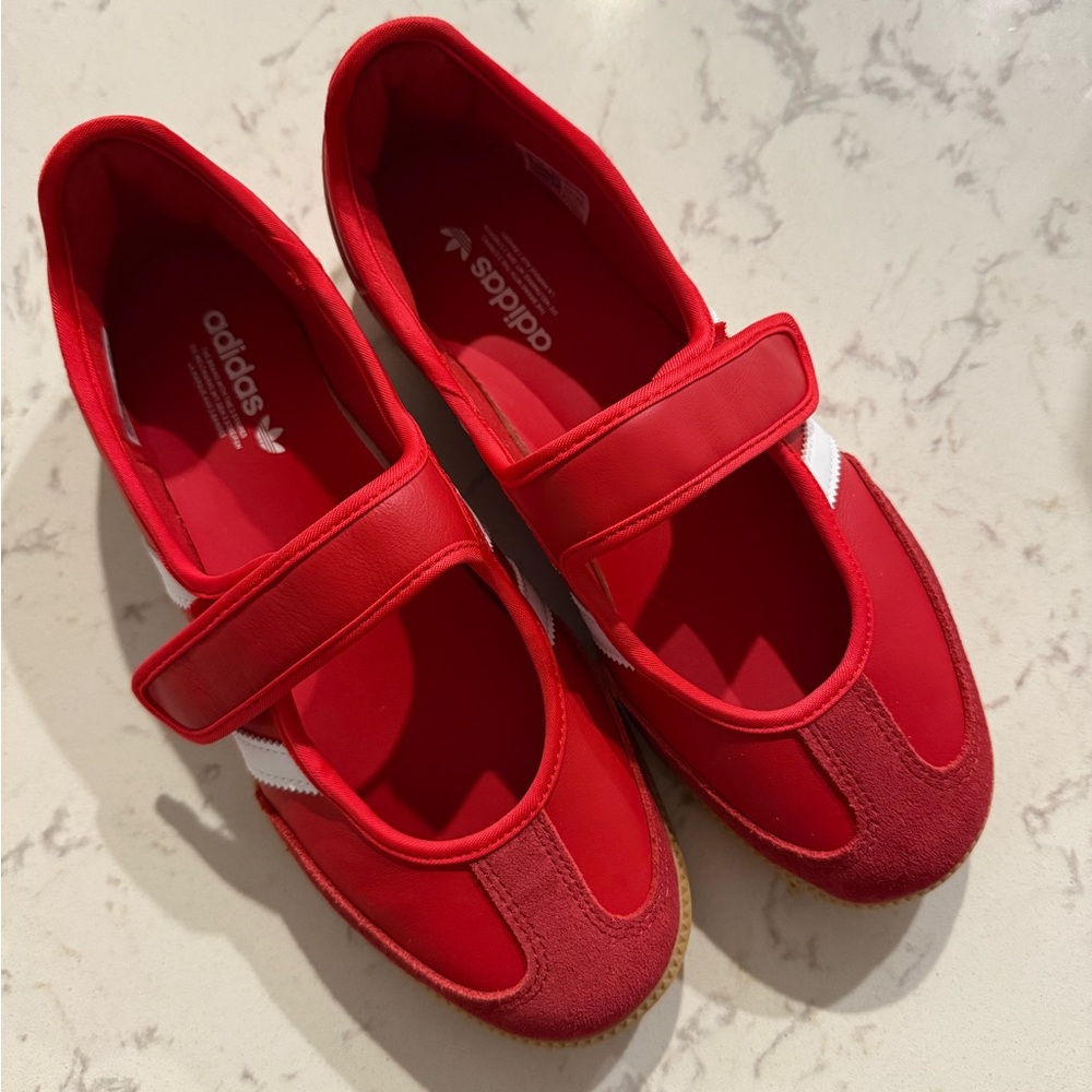 Adidas Red Mary Jane Shoes